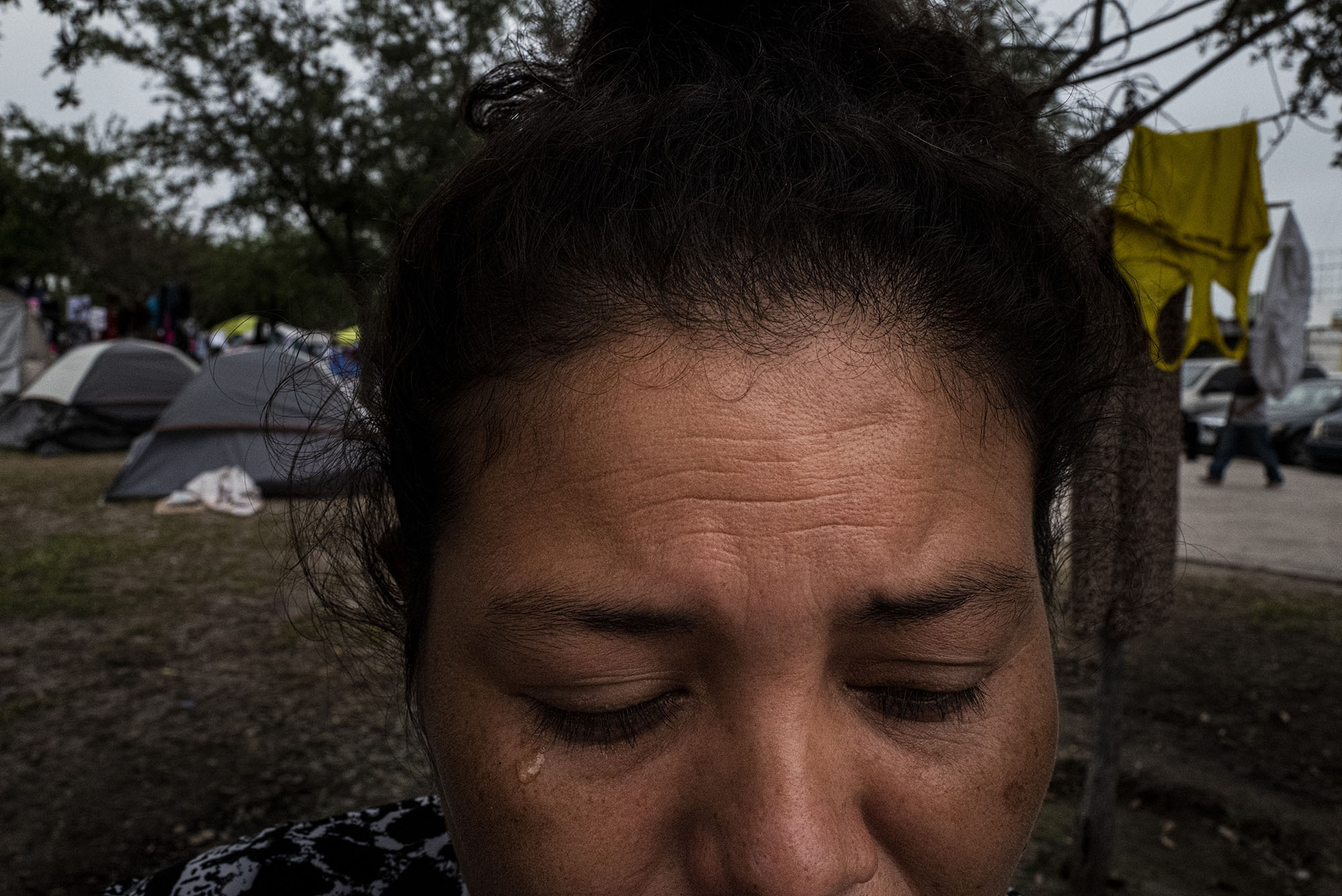 Luisa Coto, 33, left her country after receiving death threats and losing two family members. She now lives in an encampment in Reynosa. 