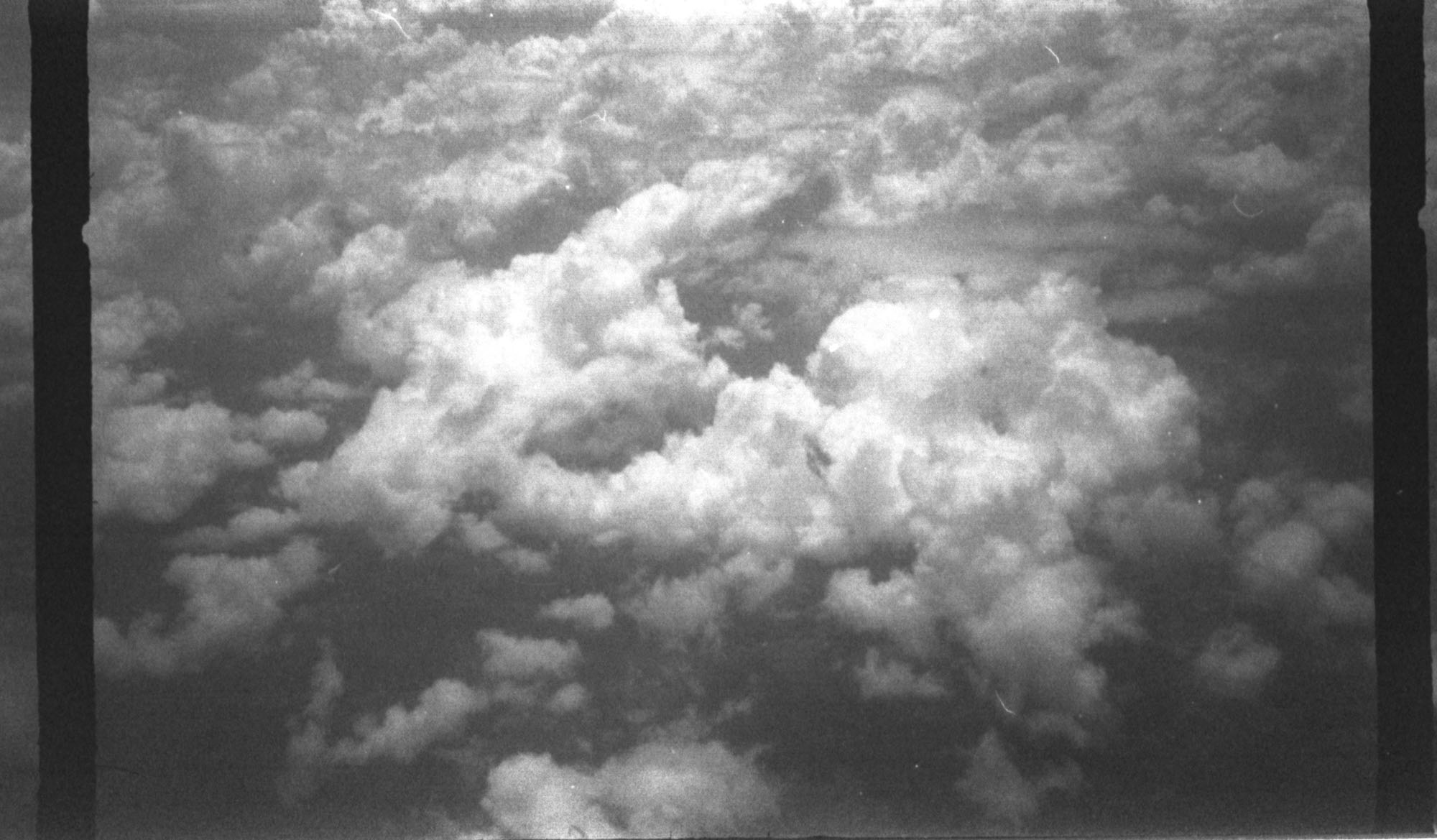 Clouds captured in black and white