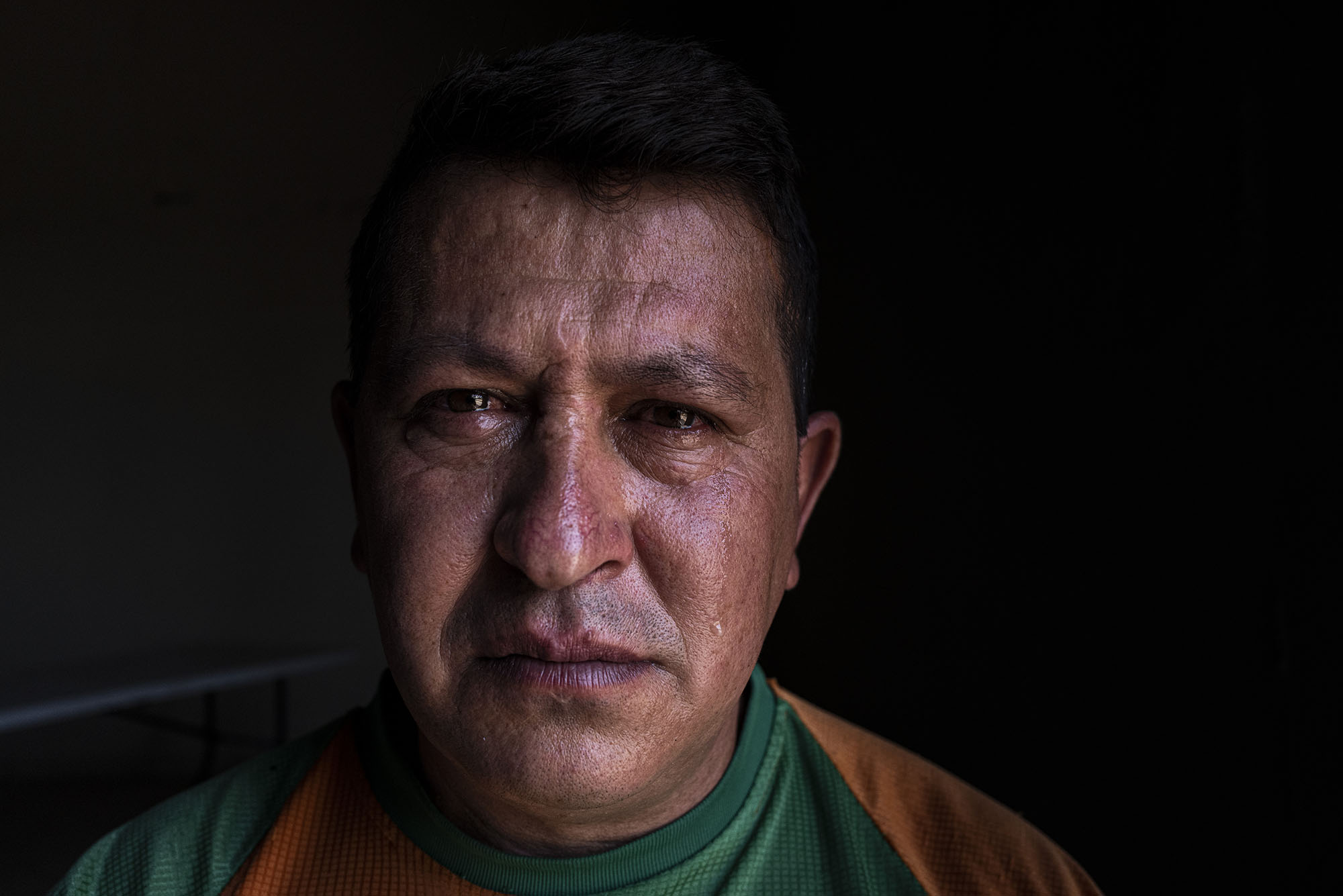 Freddy Alberto Pabon, 49 ans, a quitté le Venezuela à la suite du décès de sa mère et de son frère. Il demande l'asile politique aux Etats-Unis pour lui et sa famille. 