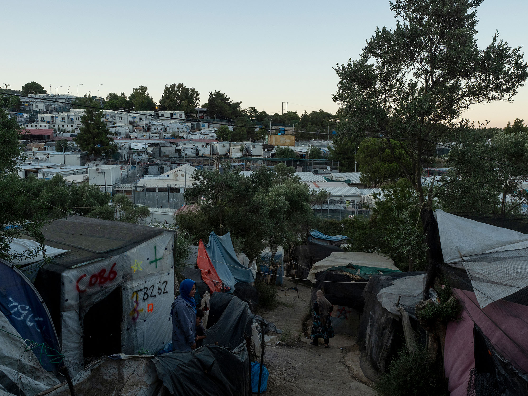Moria camp in Lesbos, Greece